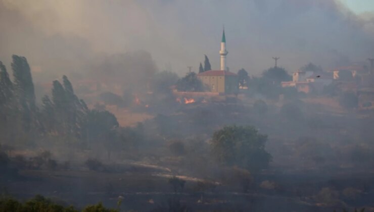 Çanakkale’de çöplükte çıkan yangın ormana sıçradı, 1 mahalle tahliye edildi